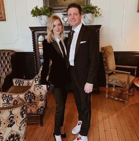 Jimmy Warden with his wife Samara Weaving.